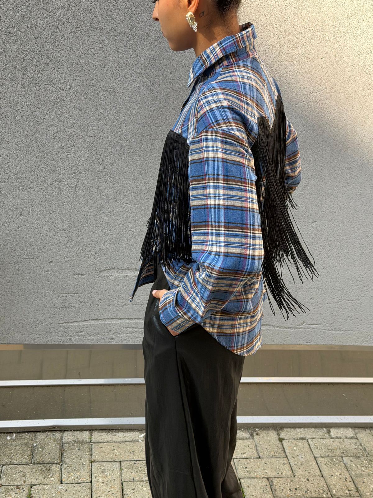 Camicia Check Frange