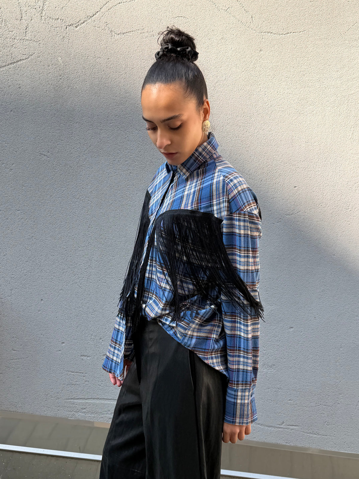 Camicia Check Frange