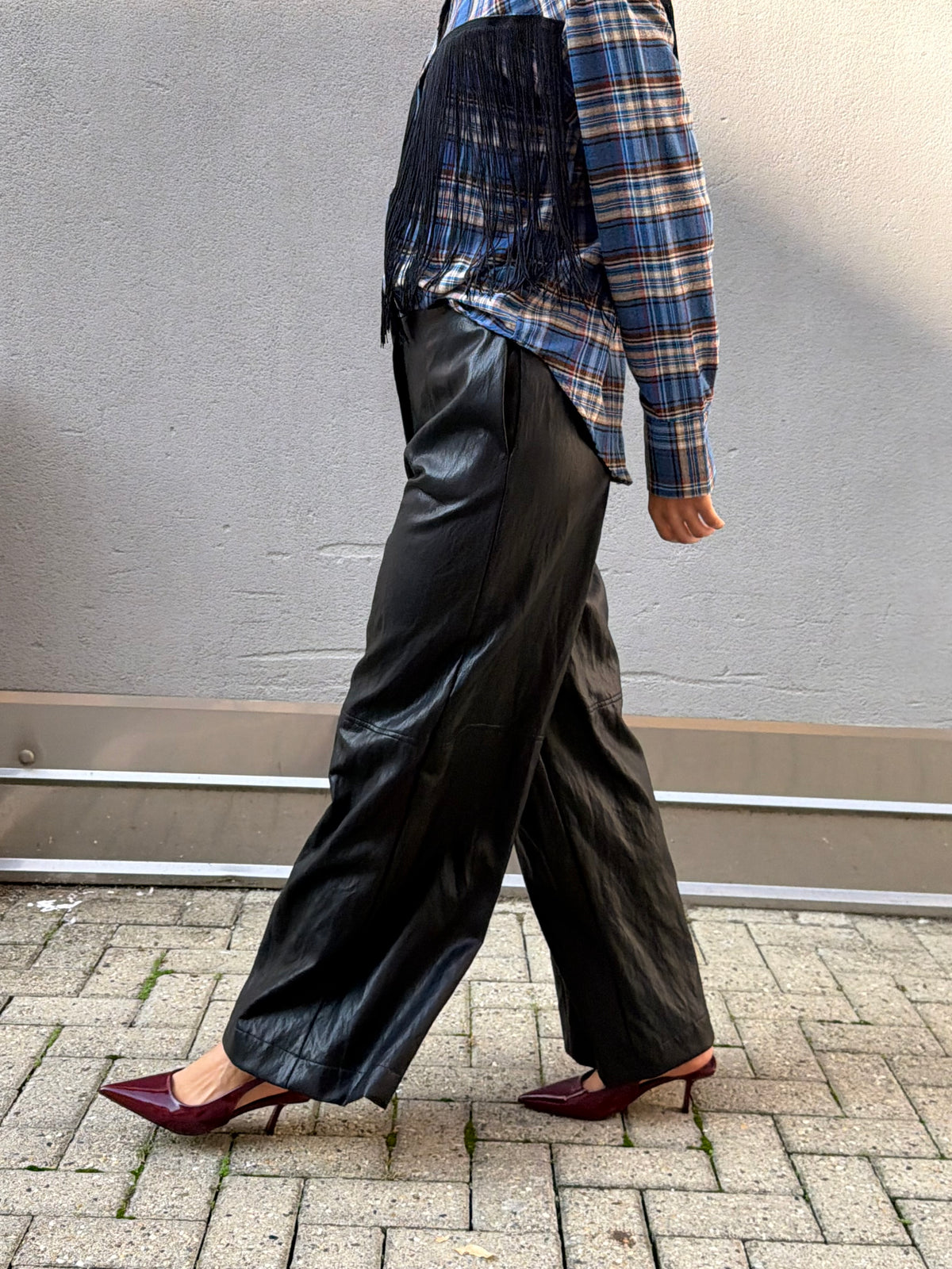 Pantalone Ecopelle Noir